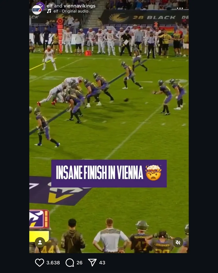 Live match coverage example post